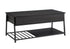 MN-D173820    Coffee Table, 42" L, Cocktail, Lift-top, Rectangular, Storage, Living Room, Black Laminate, Black Metal, Contemporary, Modern