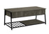 MN-183821    Coffee Table, 42" L, Cocktail, Lift-top, Rectangular, Storage, Living Room, Dark Bronze Laminate, Black Metal, Contemporary, Modern