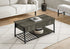MN-183821    Coffee Table, 42" L, Cocktail, Lift-top, Rectangular, Storage, Living Room, Dark Bronze Laminate, Black Metal, Contemporary, Modern