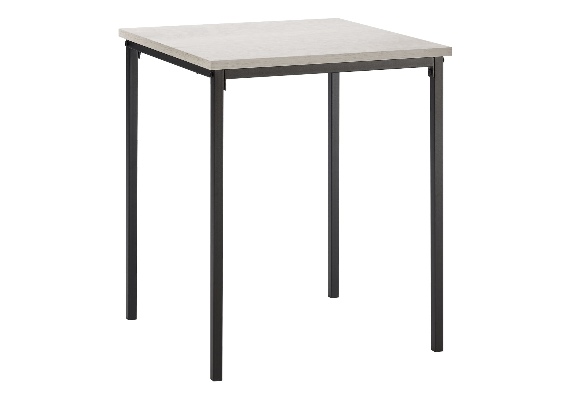 MN-193826    Accent Table, 22" H, Side Table, End, Small, Nightstand, Square, Bedroom, Living Room, Washed Oak Laminate, Black Metal, Contemporary, Modern