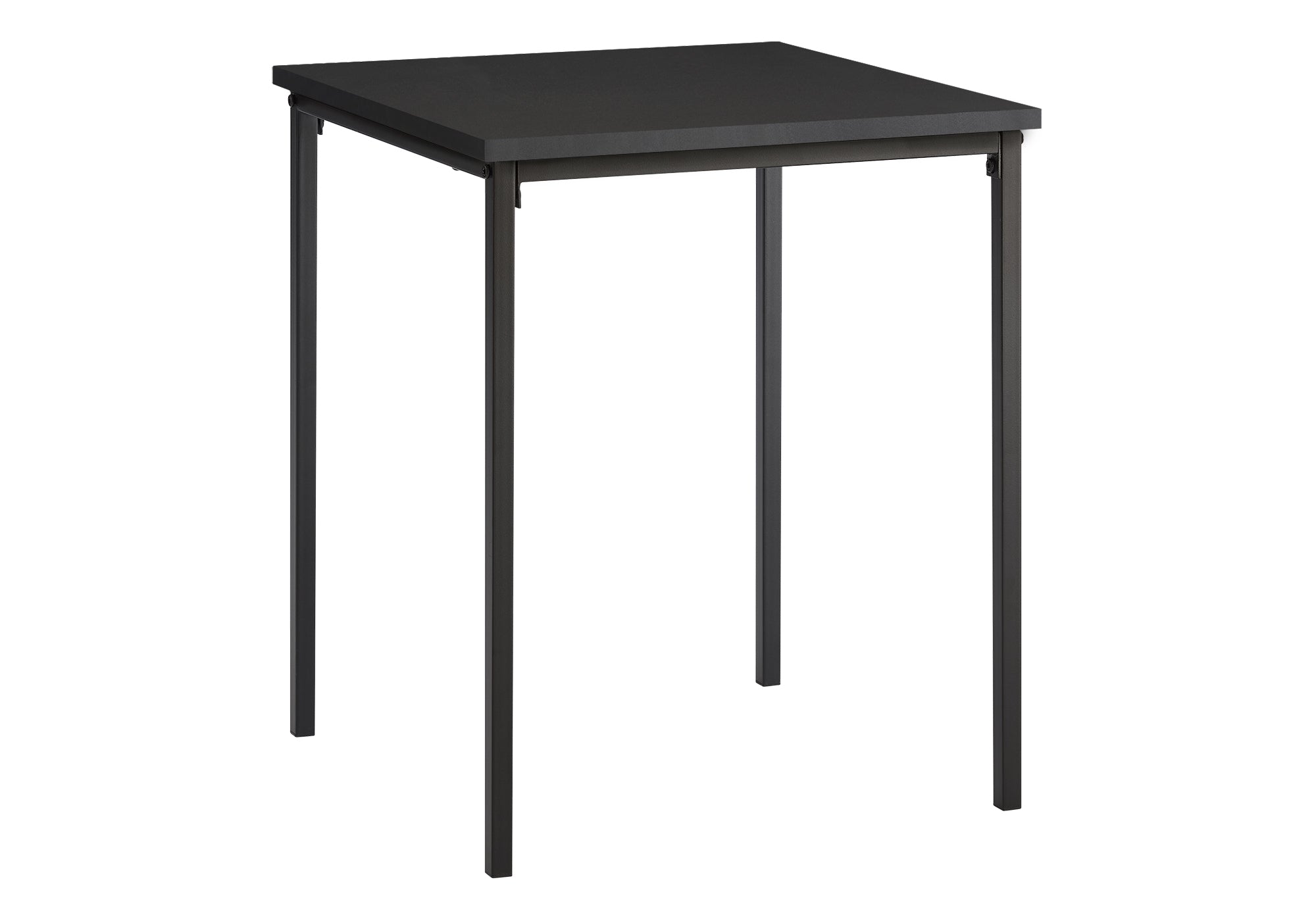 MN-203827    Accent Table, 22" H, Side Table, End, Small, Nightstand, Square, Bedroom, Living Room, Black Laminate, Black Metal, Contemporary, Modern