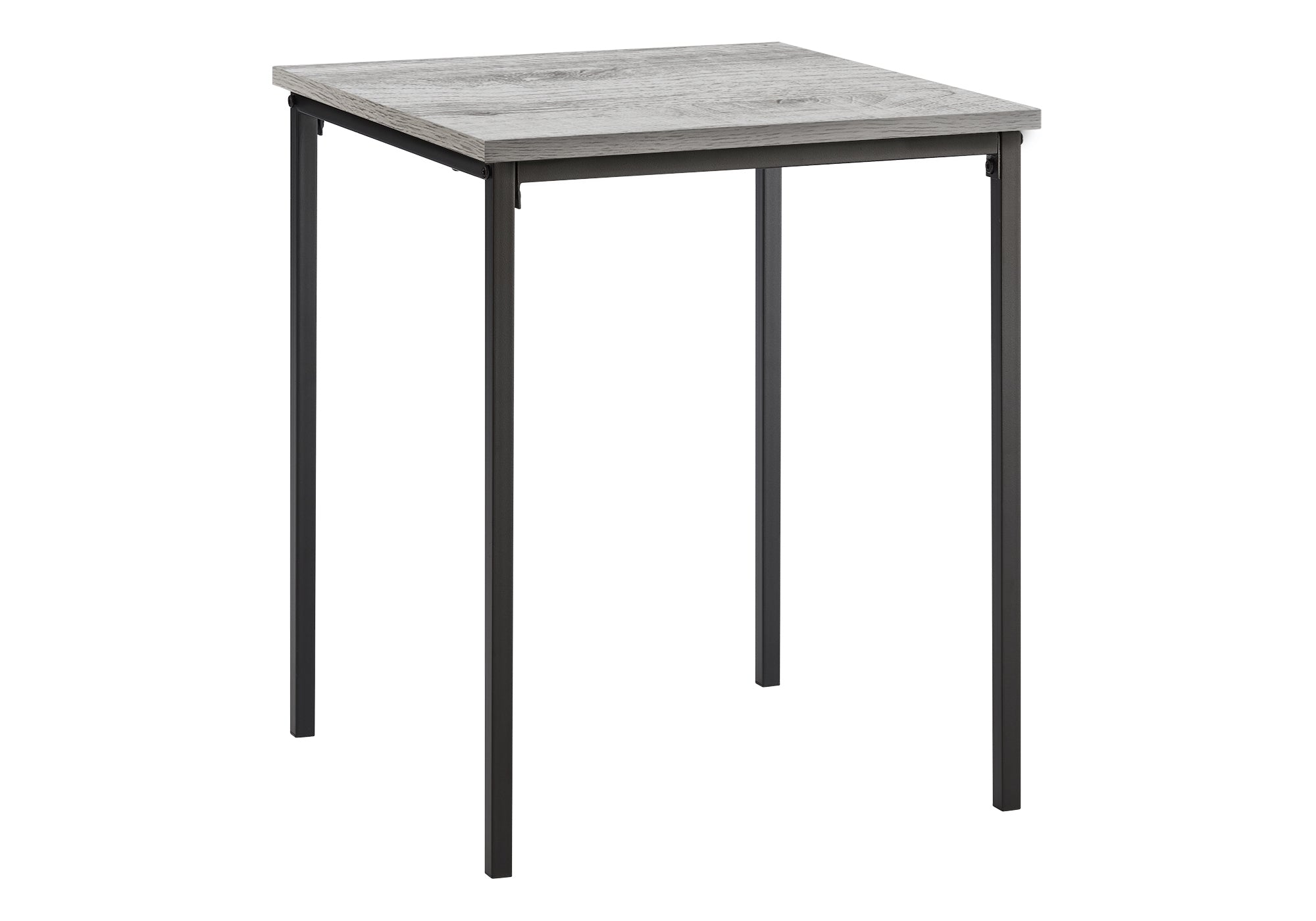 MN-V213828    Accent Table, 22" H, Side Table, End, Small, Nightstand, Square, Bedroom, Living Room, Grey Laminate, Black Metal, Contemporary, Modern