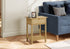 MN-K413842    Accent Table, 2 Tier, End, Nightstand, Side Table, Storage Drawer, Bedroom, Living Room, Natural Laminate, Transitional
