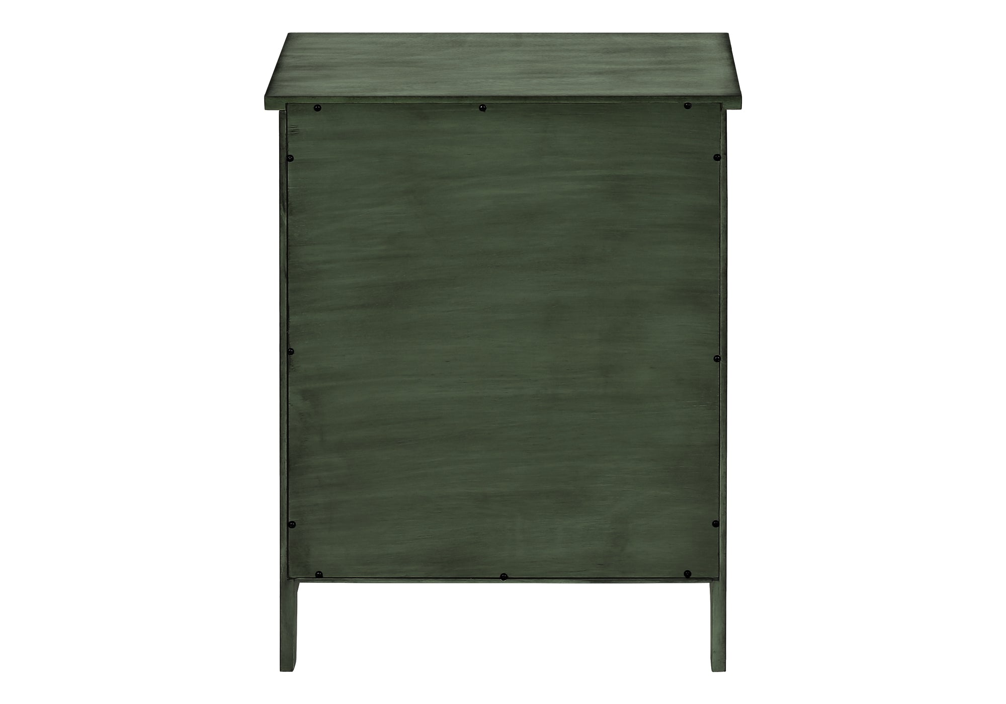 MN-593948    Accent Table, Nightstand, Storage Drawer, End, Side Table, Bedroom, Lamp, Storage, Antique Green Veneer, Transitional