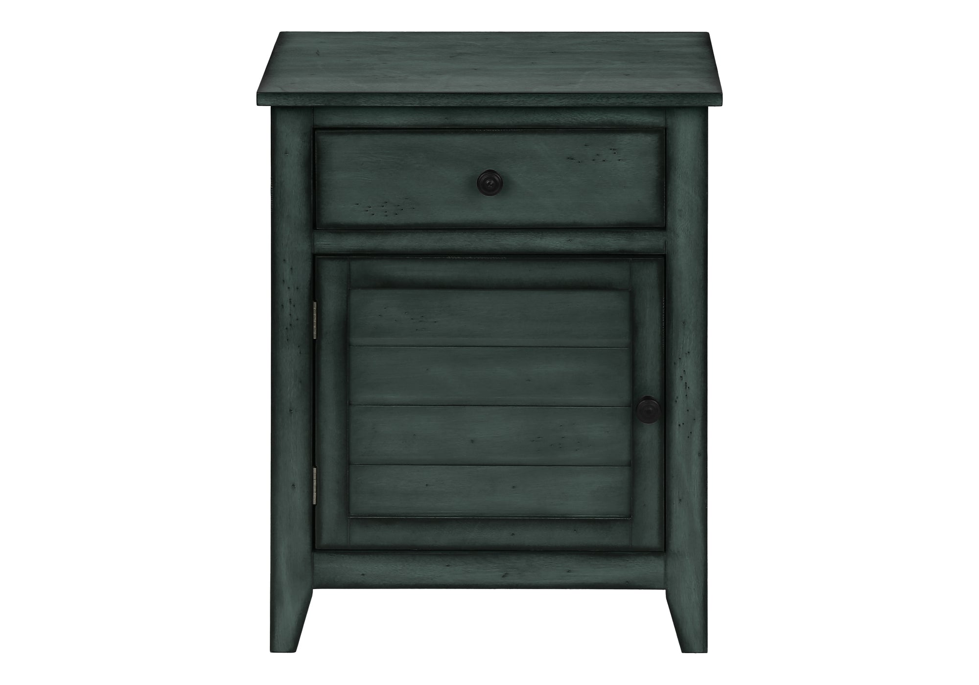 MN-603949    Accent Table, Nightstand, Storage Drawer, End, Side Table, Bedroom, Lamp, Storage, Antique Blue Veneer, Transitional