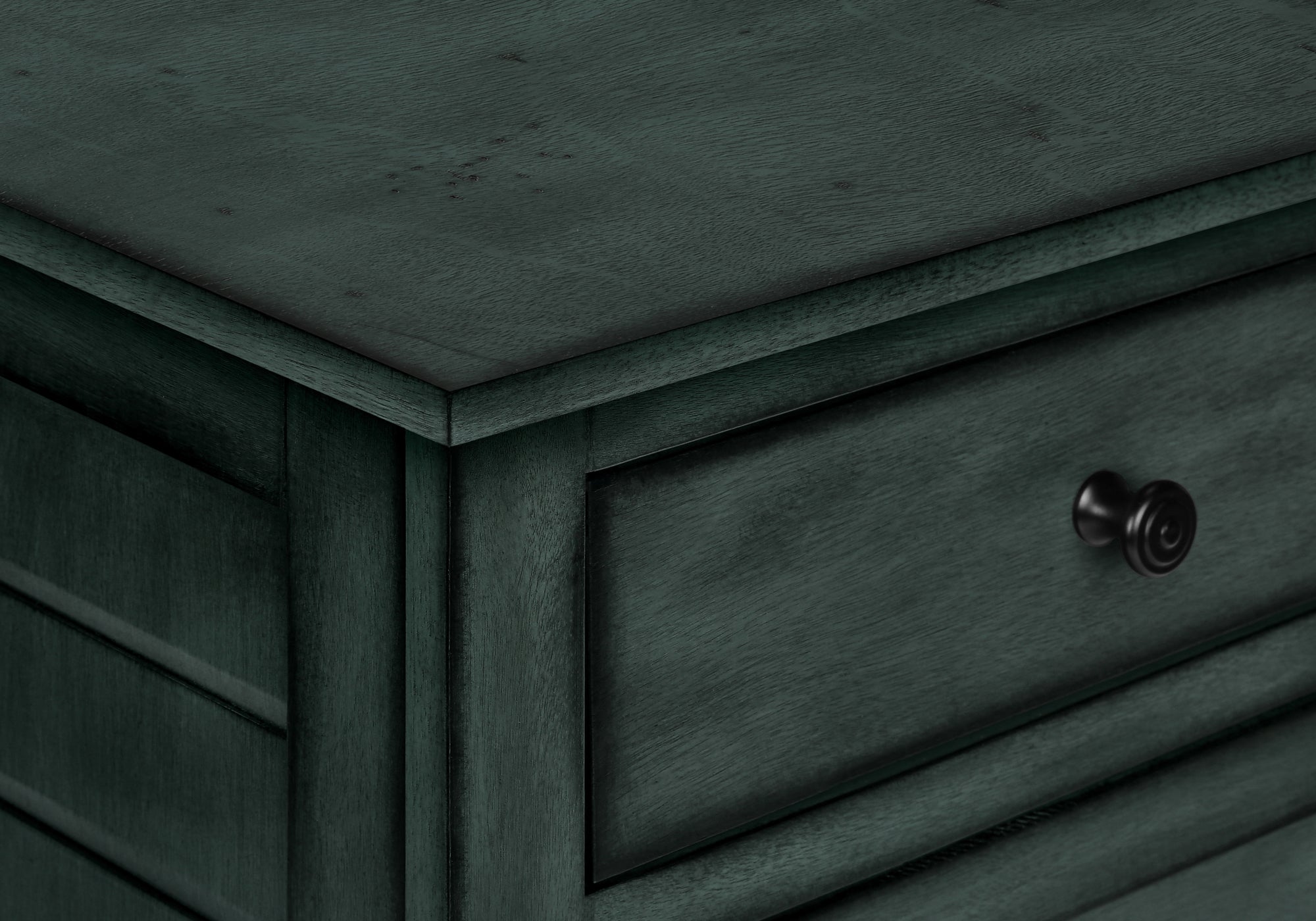 MN-603949    Accent Table, Nightstand, Storage Drawer, End, Side Table, Bedroom, Lamp, Storage, Antique Blue Veneer, Transitional