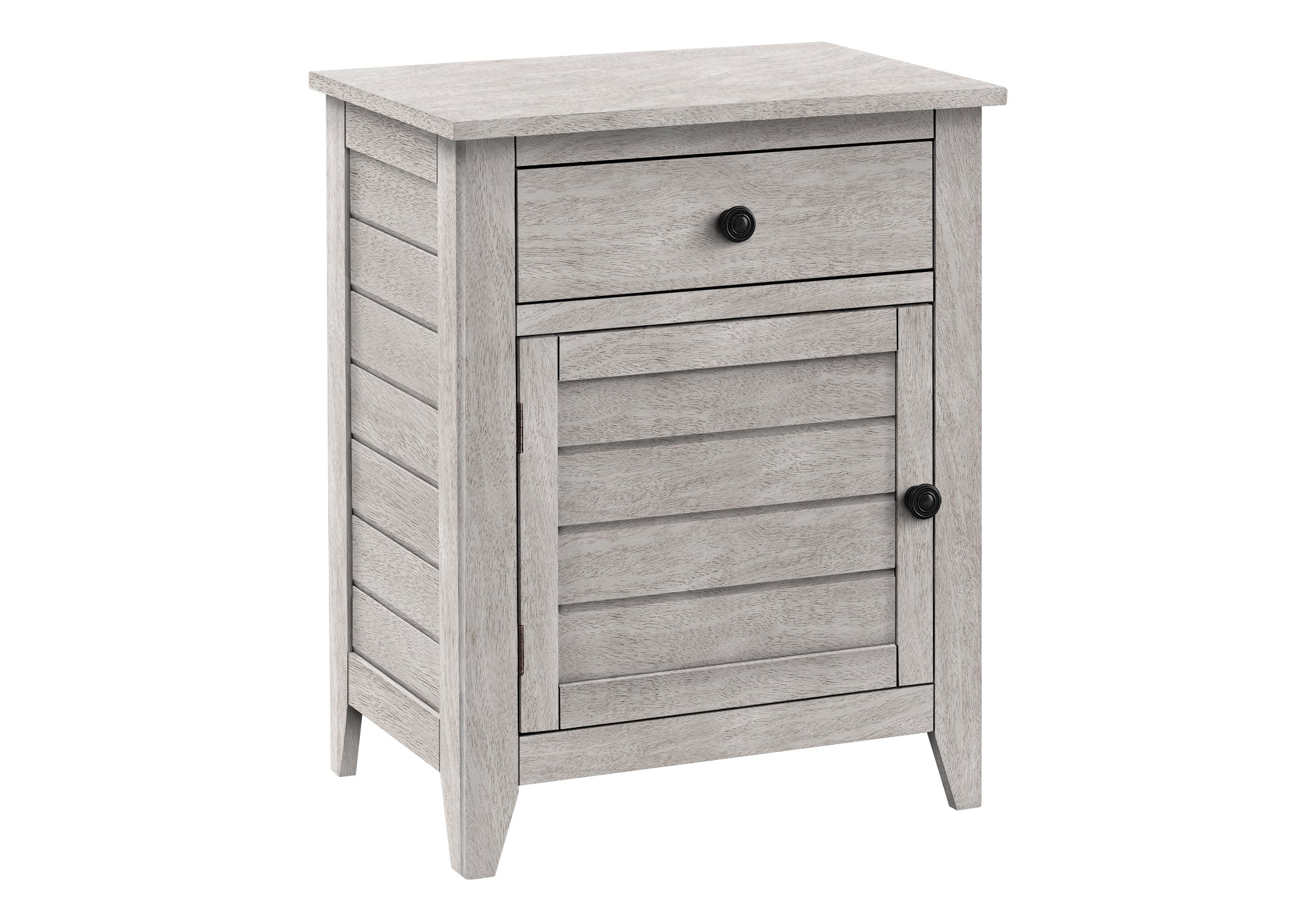 MN-L593950    Accent Table, Nightstand, Storage Drawer, End, Side Table, Bedroom, Lamp, Storage, Grey Veneer, Transitional