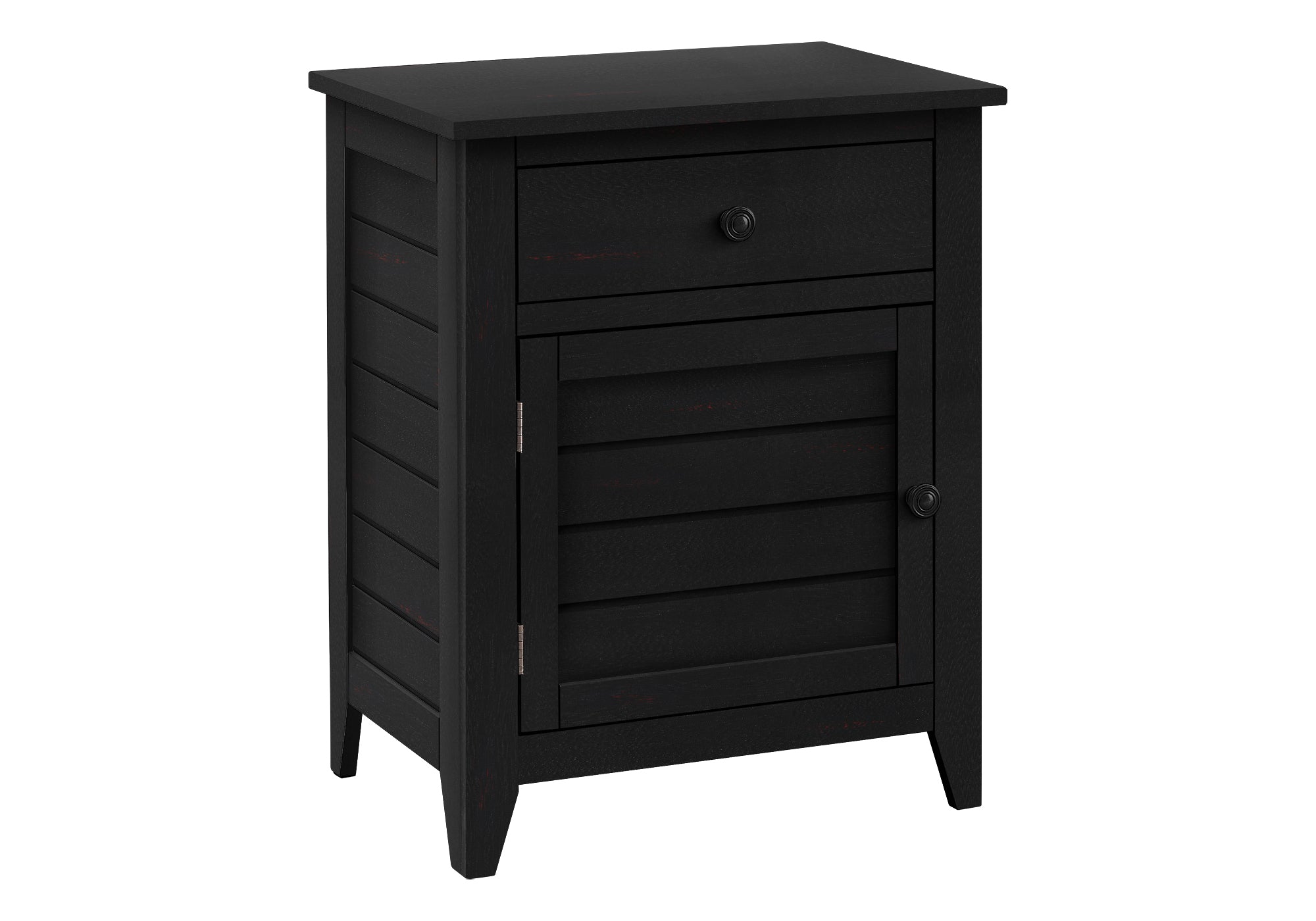 MN-L593951    Accent Table, Nightstand, Storage Drawer, End, Side Table, Bedroom, Lamp, Storage, Black Veneer, Transitional