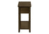 MN-633953    Accent Table, End, Side Table, Nightstand, Bedroom, Narrow, Storage Drawer, Brown Veneer, Transitional