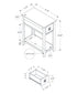 MN-633953    Accent Table, End, Side Table, Nightstand, Bedroom, Narrow, Storage Drawer, Brown Veneer, Transitional
