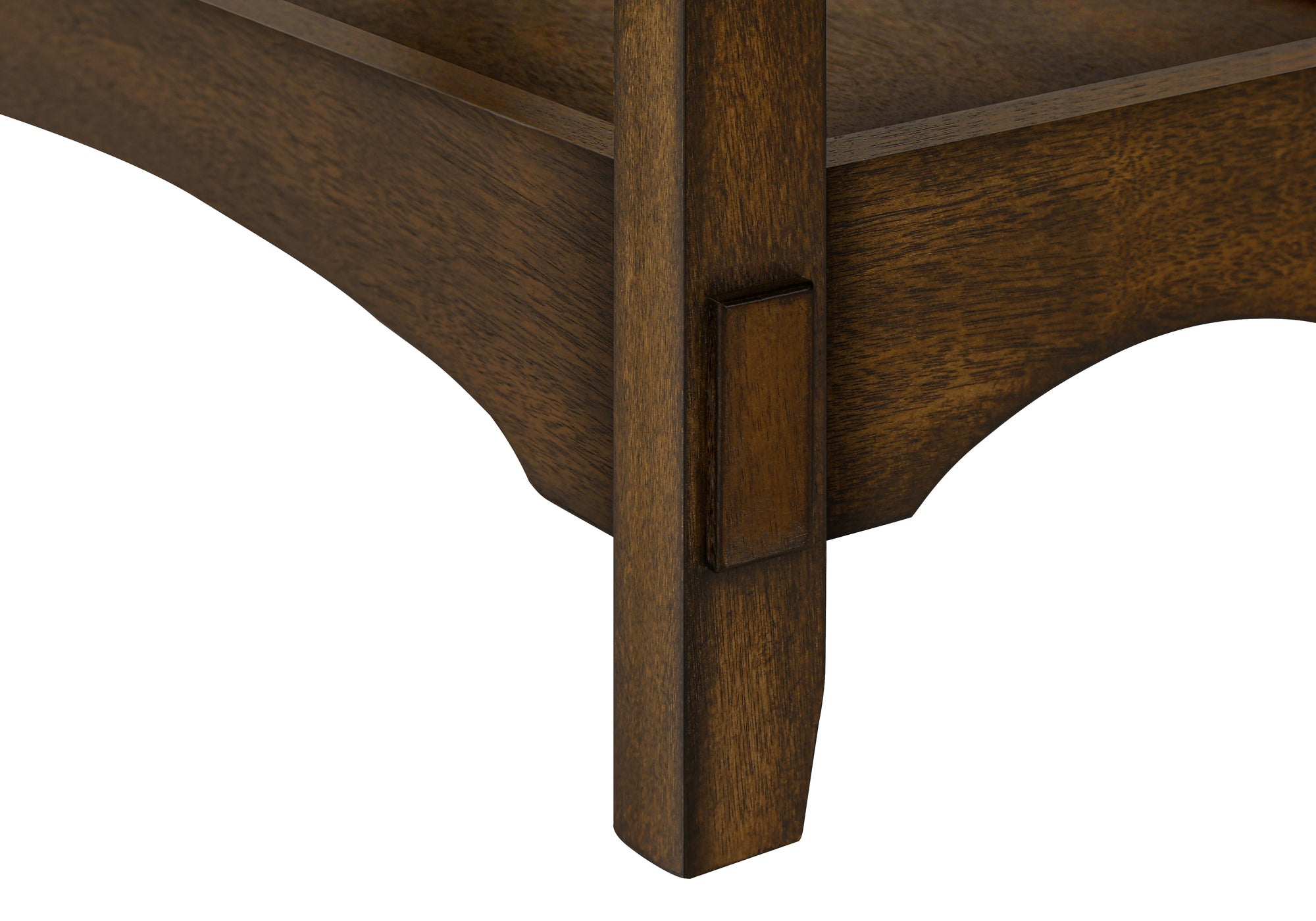MN-643955    Accent Table, End, Side Table, Nightstand, 2 Tier, Narrow, Storage Drawer, Brown Veneer, Transitional