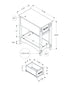 MN-643955    Accent Table, End, Side Table, Nightstand, 2 Tier, Narrow, Storage Drawer, Brown Veneer, Transitional