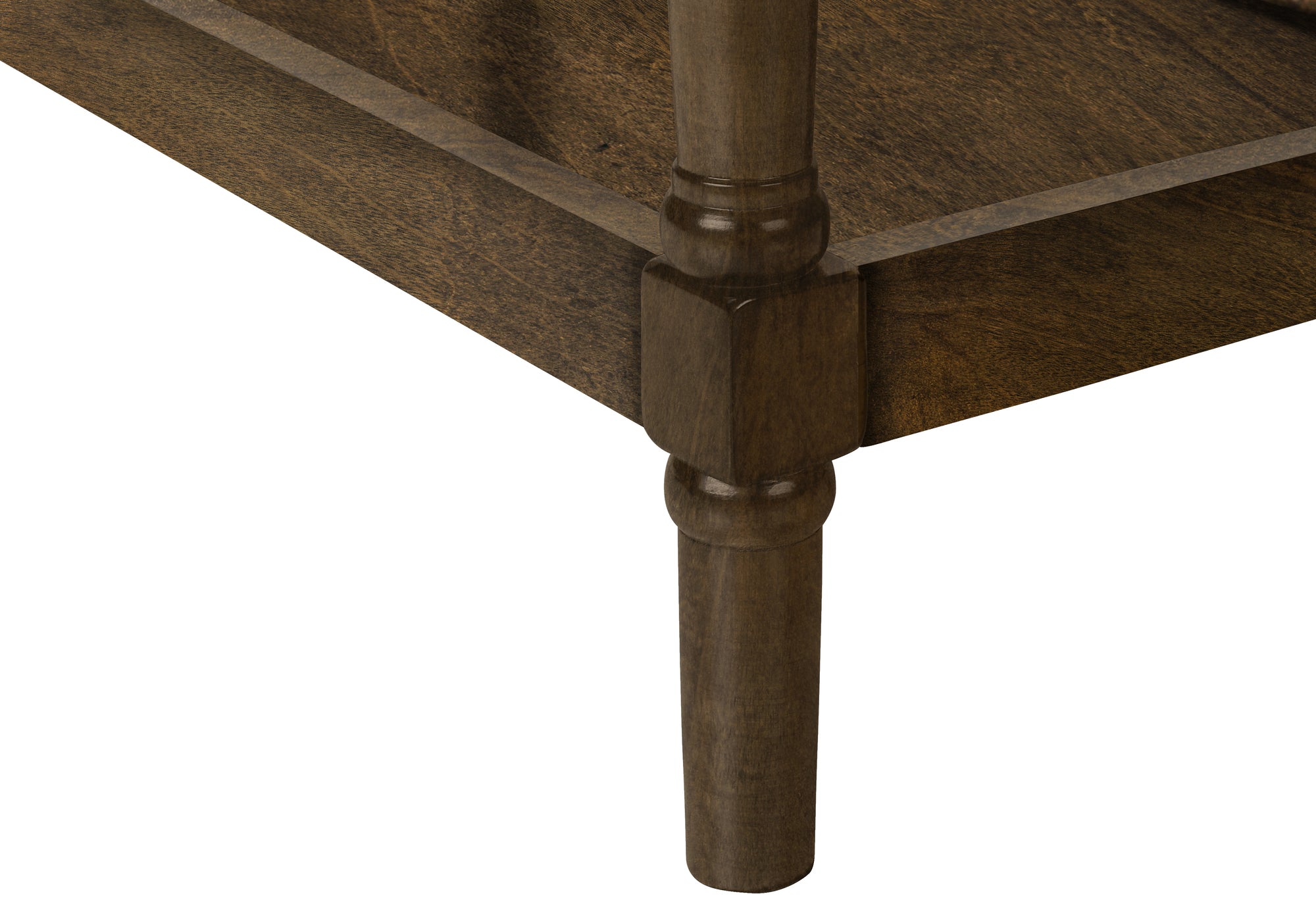 MN-S653957    Accent Table, 2 Tier, End, Side Table, Nightstand, Bedroom, Narrow, Lamp, Storage Drawer, Brown Veneer, Traditional