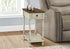 MN-S653958    Accent Table, 2 Tier, End, Side Table, Nightstand, Bedroom, Narrow, Lamp, Storage Drawer, Brown Veneer, Antique White Veneer, Traditional