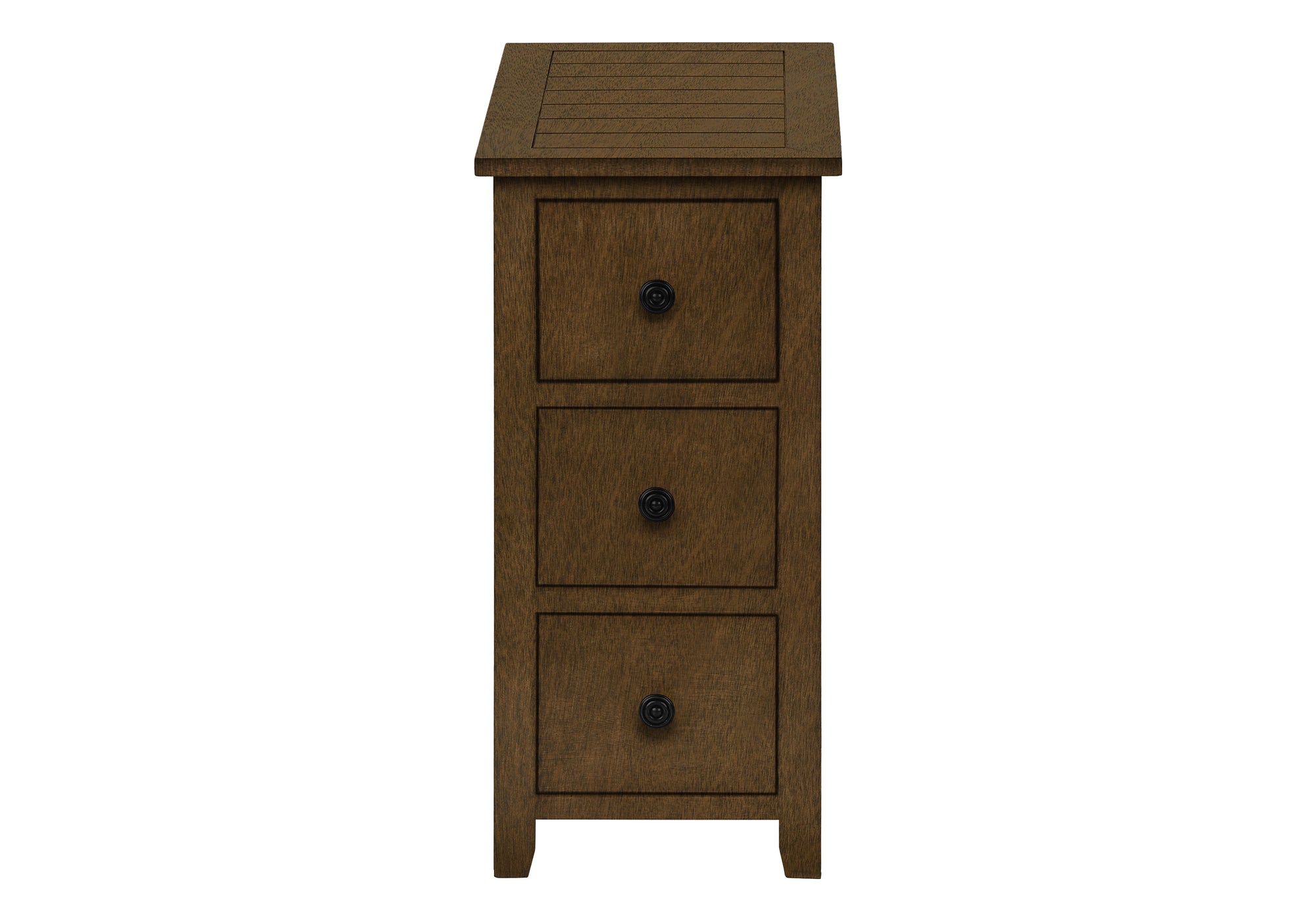 MN-673959    Accent Table, End, Side Table, Nightstand, Narrow, Bedroom, Storage Drawer, Lamp, Brown Veneer, Transitional