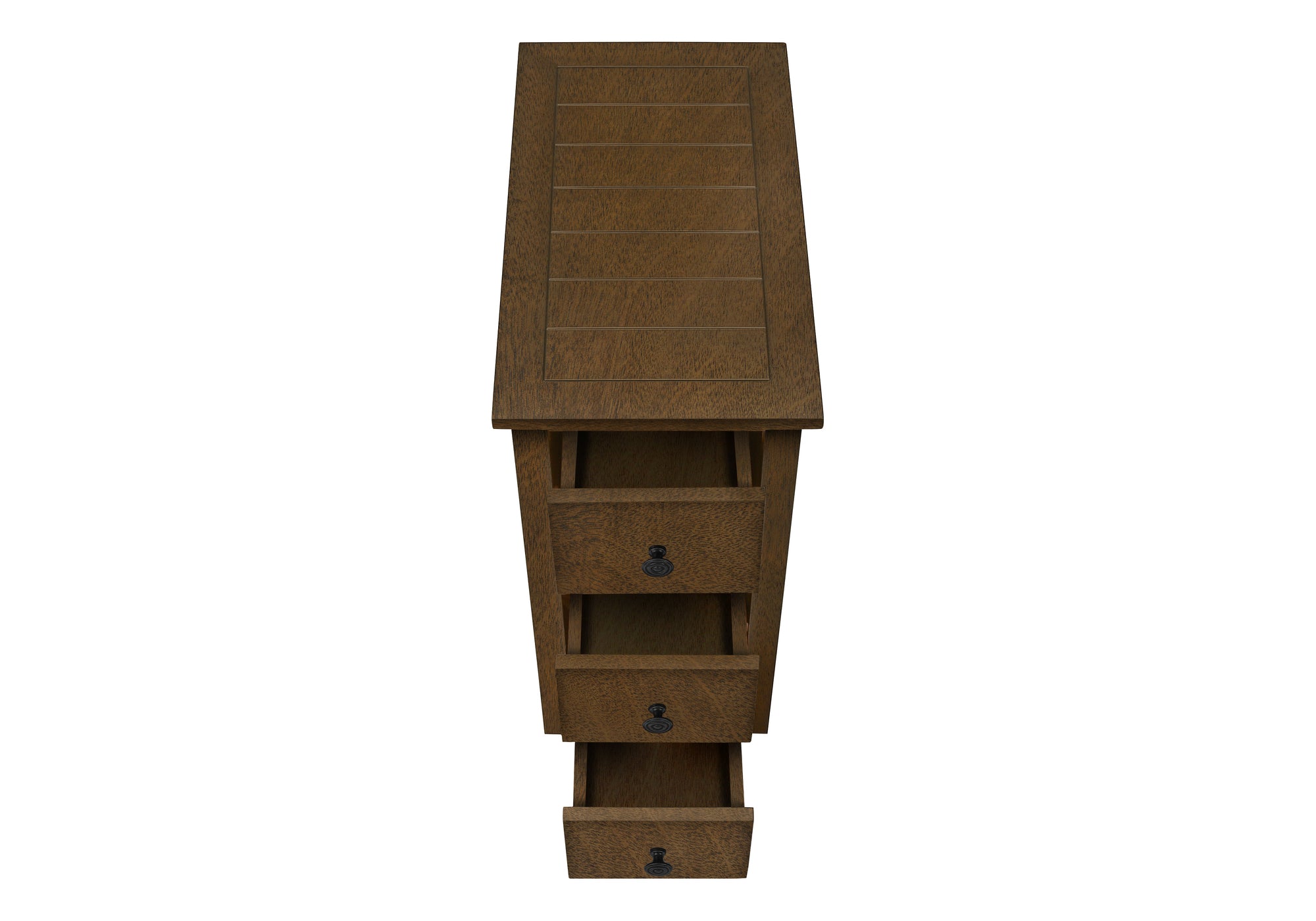 MN-673959    Accent Table, End, Side Table, Nightstand, Narrow, Bedroom, Storage Drawer, Lamp, Brown Veneer, Transitional