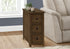 MN-673959    Accent Table, End, Side Table, Nightstand, Narrow, Bedroom, Storage Drawer, Lamp, Brown Veneer, Transitional