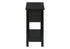 MN-643961    Accent Table, 2 Tier, End, Lamp, Nightstand, Side Table, Narrow, Small, Storage Drawer, Bedroom, Black Veneer, Transitional