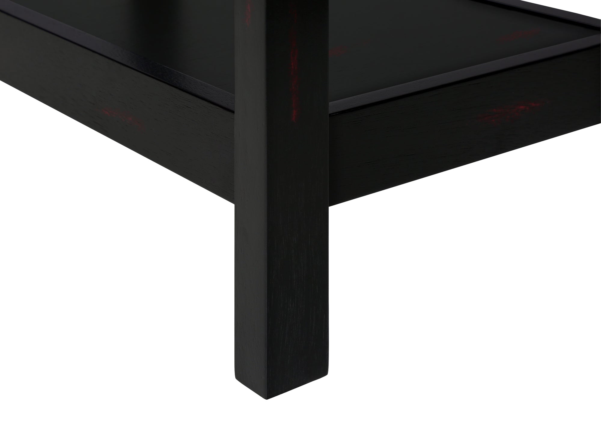 MN-643961    Accent Table, 2 Tier, End, Lamp, Nightstand, Side Table, Narrow, Small, Storage Drawer, Bedroom, Black Veneer, Transitional