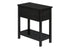 MN-643961    Accent Table, 2 Tier, End, Lamp, Nightstand, Side Table, Narrow, Small, Storage Drawer, Bedroom, Black Veneer, Transitional