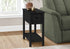 MN-643961    Accent Table, 2 Tier, End, Lamp, Nightstand, Side Table, Narrow, Small, Storage Drawer, Bedroom, Black Veneer, Transitional