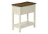 MN-A703962    Accent Table, End, Side Table, 2 Tier, Narrow, Bedroom, Lamp, Storage Drawer, Antique White Veneer, Brown Veneer, Transitional