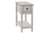 MN-A703963    Accent Table, End, Side Table, 2 Tier, Narrow, Bedroom, Lamp, Storage Drawer, Grey Veneer, Transitional