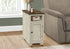 MN-733965    Accent Table, End, Side Table, Bedroom, Nightstand, Narrow, Lamp, Storage, Antique White Veneer, Brown Veneer, Traditional