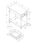 MN-C763968    Accent Table, 2 Tier, Side Table, End, Narrow, Nightstand, Bedroom, Lamp, Storage Drawer, Green Veneer, Traditional