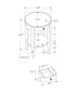 MN-813975    Accent Table, 2 Tier, End, Side Table, Round, Nightstand, Bedroom, Lamp, Brown Veneer, Transitional