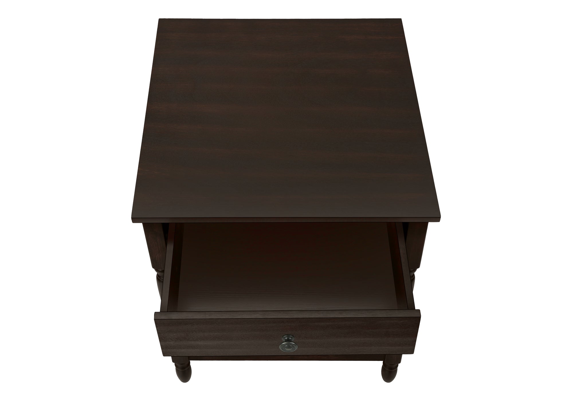 MN-823976    Accent Table, 2 Tier, End, Side Table, Square, Nightstand, Bedroom, Lamp, Brown Veneer, Traditional