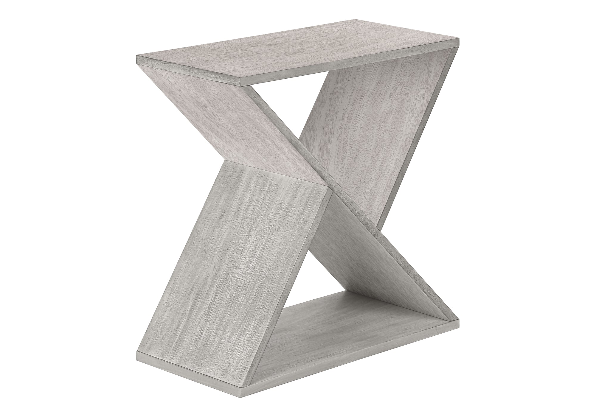 MN-T833980    Accent Table, Side, End, Nightstand, Narrow, Small, Bedroom, Living Room, Lamp, Grey Veneer, Contemporary