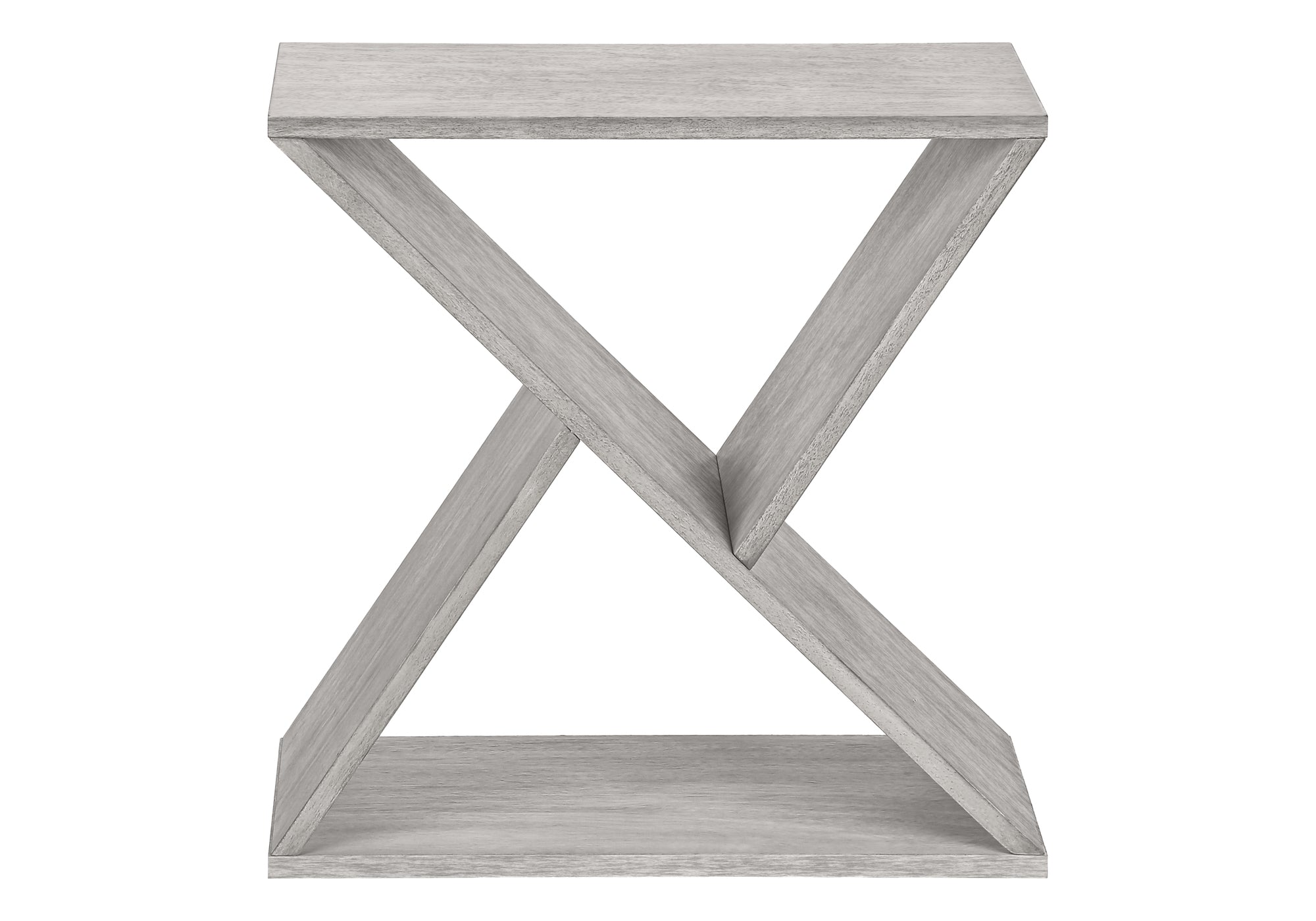 MN-T833980    Accent Table, Side, End, Nightstand, Narrow, Small, Bedroom, Living Room, Lamp, Grey Veneer, Contemporary