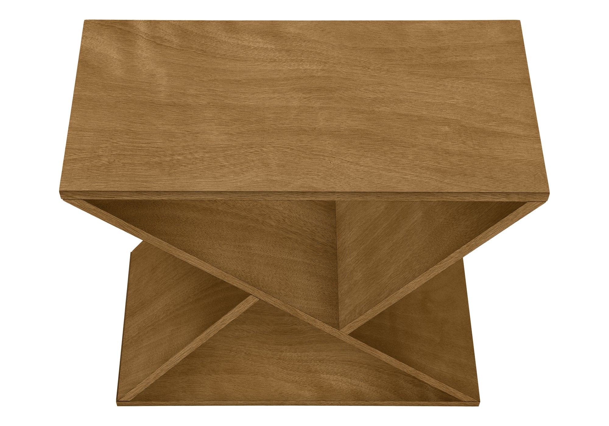 MN-T833981    Accent Table, Side, End, Nightstand, Narrow, Small, Bedroom, Living Room, Lamp, Brown Veneer, Contemporary