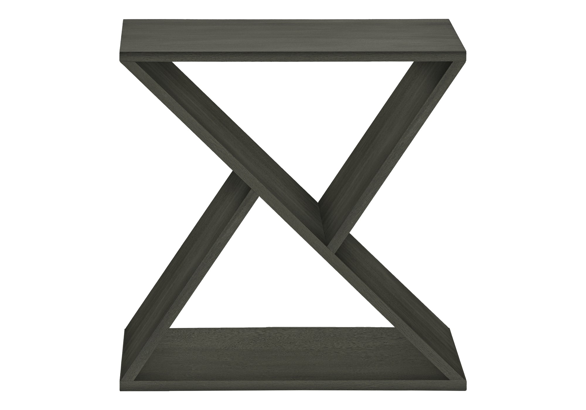 MN-T833982    Accent Table, Side, End, Nightstand, Narrow, Small, Bedroom, Living Room, Lamp, Dark Green Veneer, Contemporary
