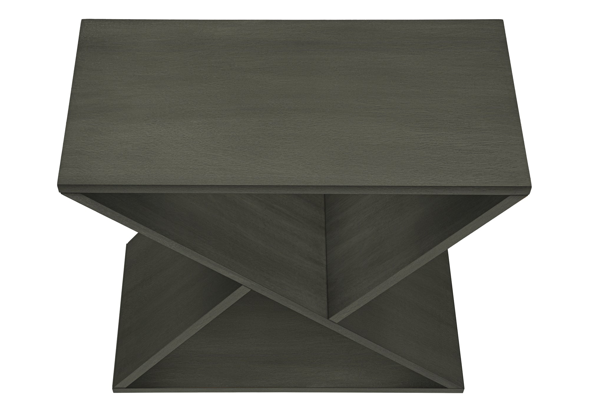 MN-T833982    Accent Table, Side, End, Nightstand, Narrow, Small, Bedroom, Living Room, Lamp, Dark Green Veneer, Contemporary
