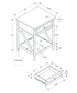 MN-U613985    Accent Table, End, Side Table, 2 Tier, Bedroom, Nightstand, Lamp, Storage Drawer, Antique Grey Veneer, Transitional