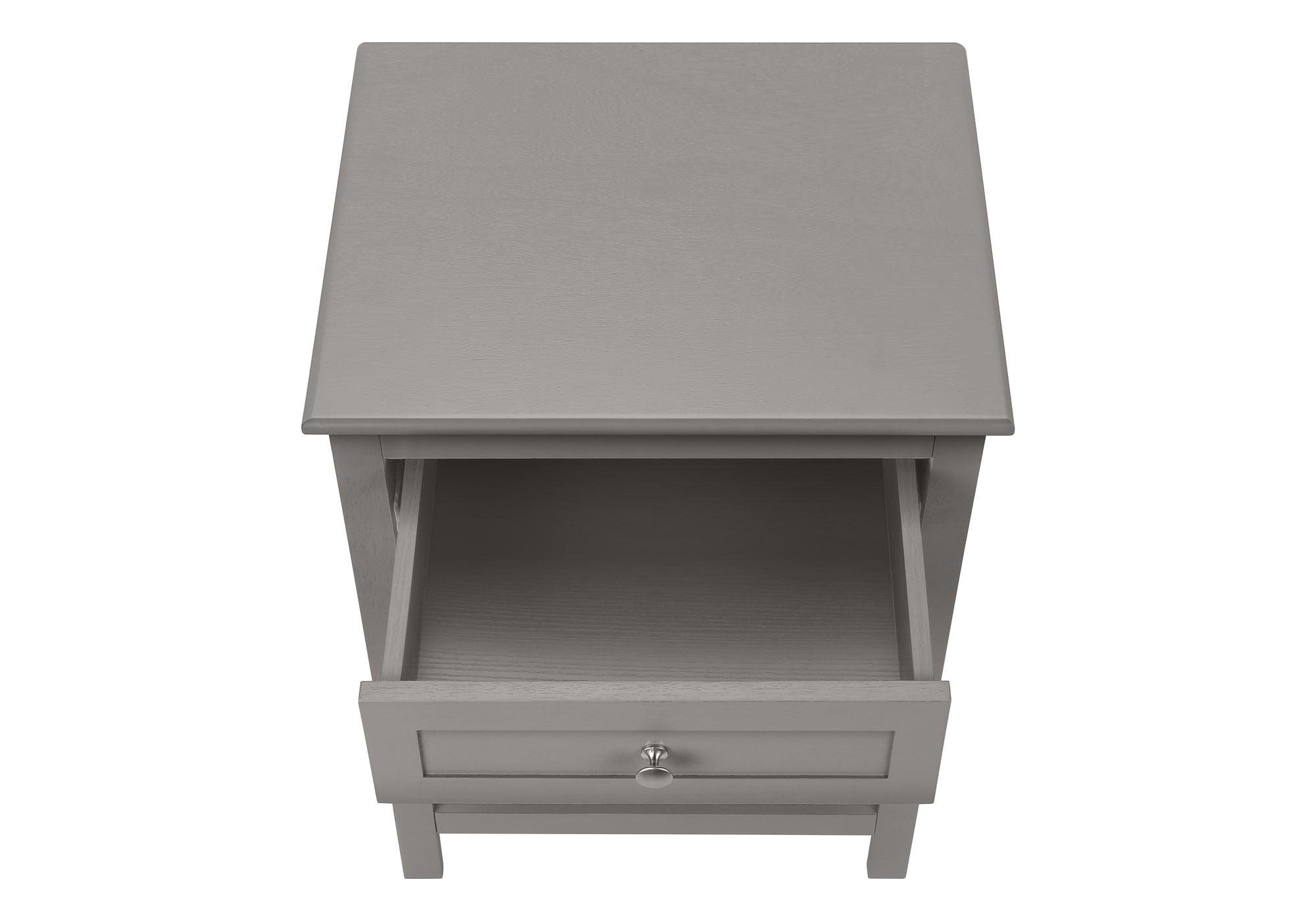 MN-U613985    Accent Table, End, Side Table, 2 Tier, Bedroom, Nightstand, Lamp, Storage Drawer, Antique Grey Veneer, Transitional