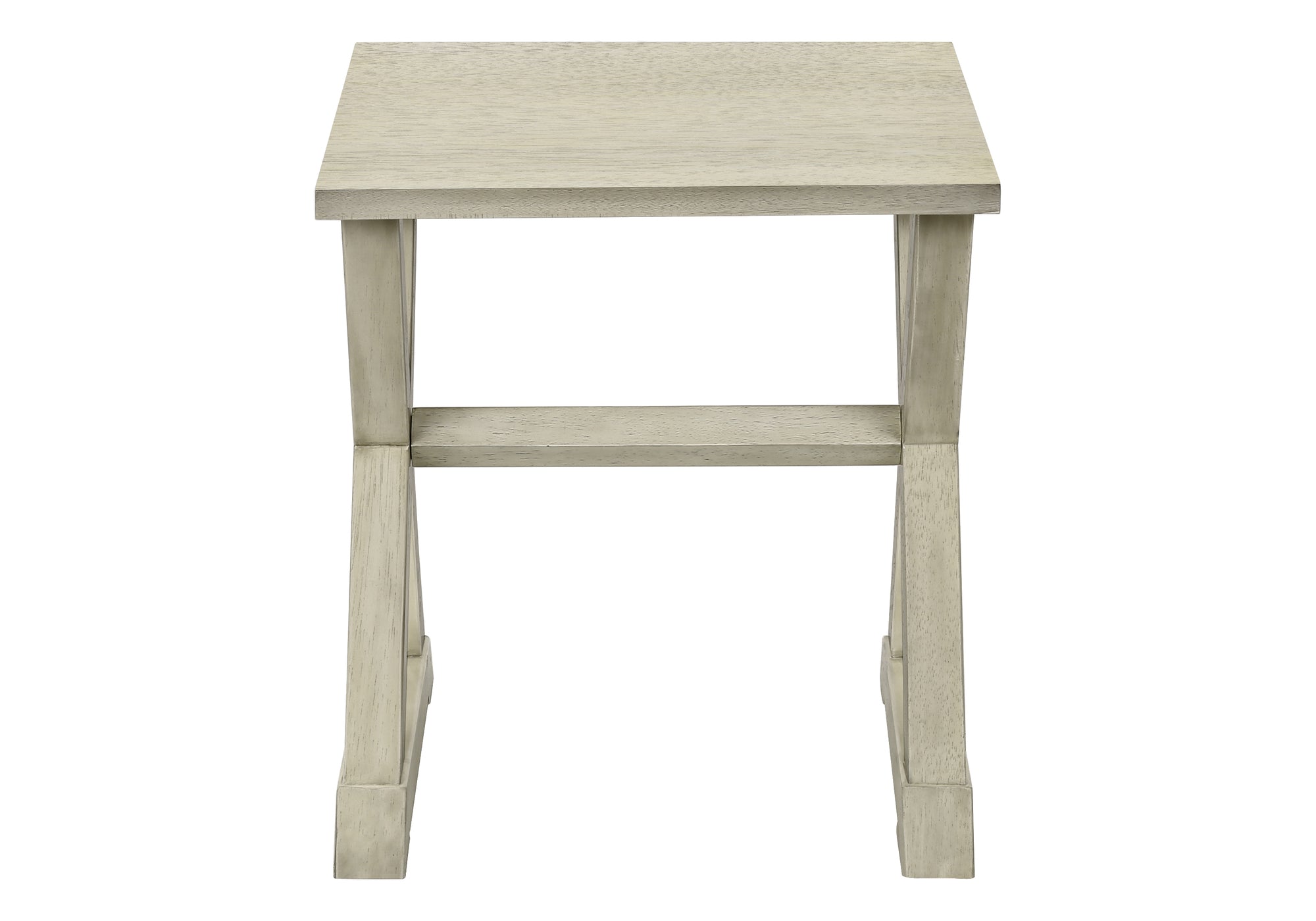 MN-913989    Accent Table, End, Side Table, Square, Nightstand, Bedroom, Lamp, Antique White Veneer, Transitional