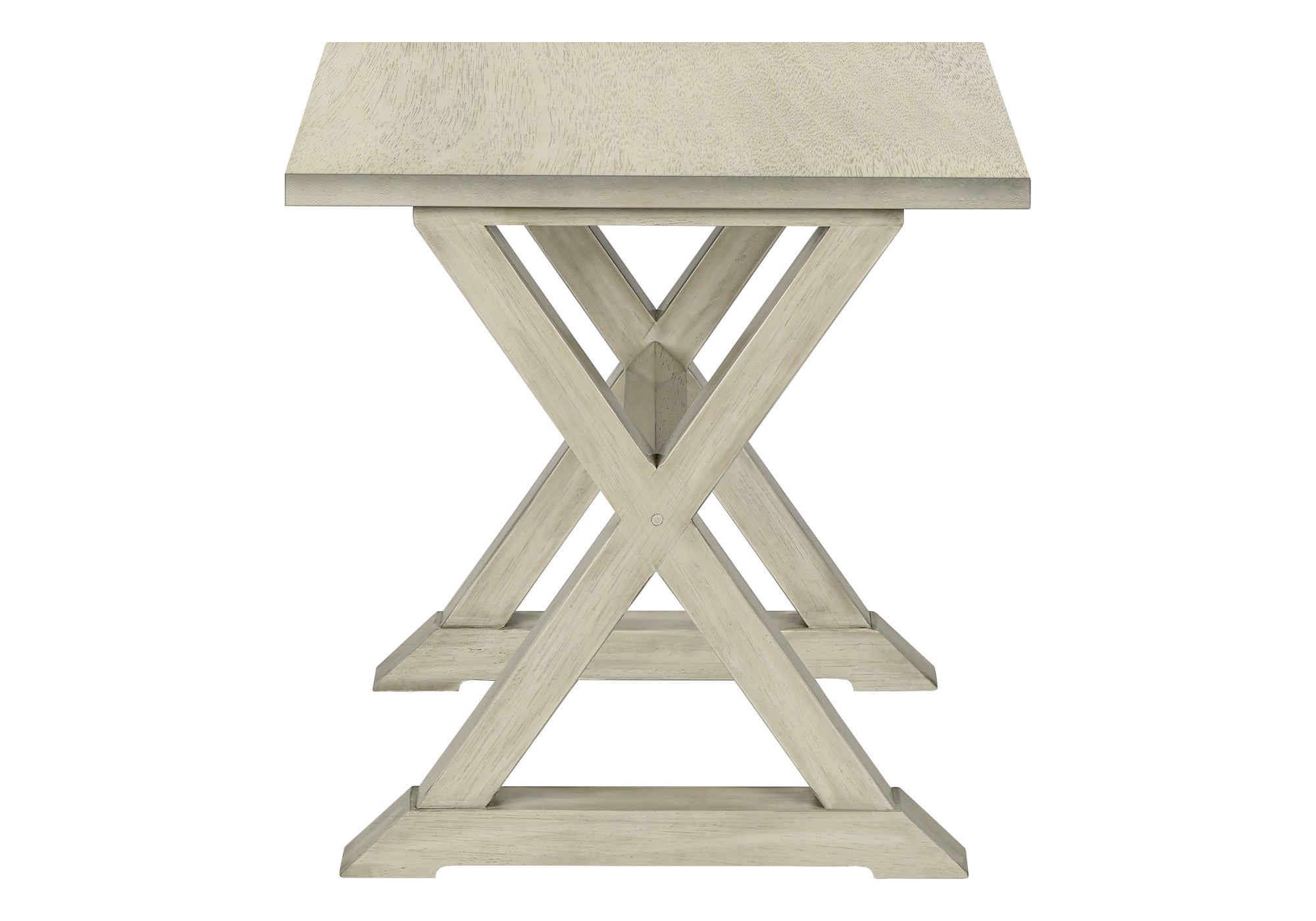MN-913989    Accent Table, End, Side Table, Square, Nightstand, Bedroom, Lamp, Antique White Veneer, Transitional