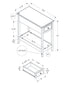MN-923990    Accent Table, 2 Tier, End, Side Table, Narrow, Nightstand, Bedroom, Storage Drawer, Lamp, Brown Veneer, Transitional