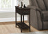 MN-923990    Accent Table, 2 Tier, End, Side Table, Narrow, Nightstand, Bedroom, Storage Drawer, Lamp, Brown Veneer, Transitional
