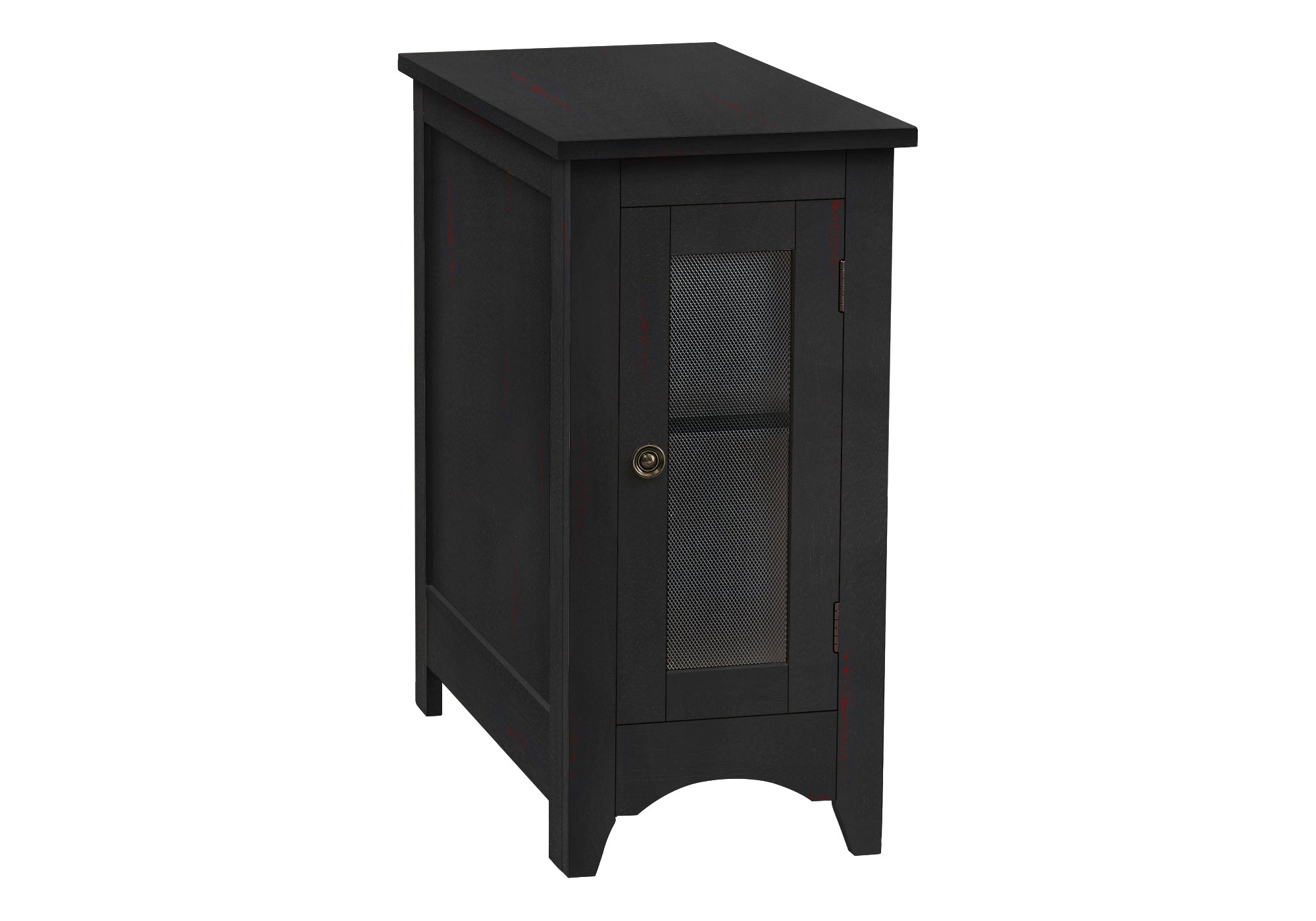 MN-Y703995    Accent Table, End, Side Table, Narrow, Nightstand, Bedroom, Lamp, Storage, Black Veneer, Transitional