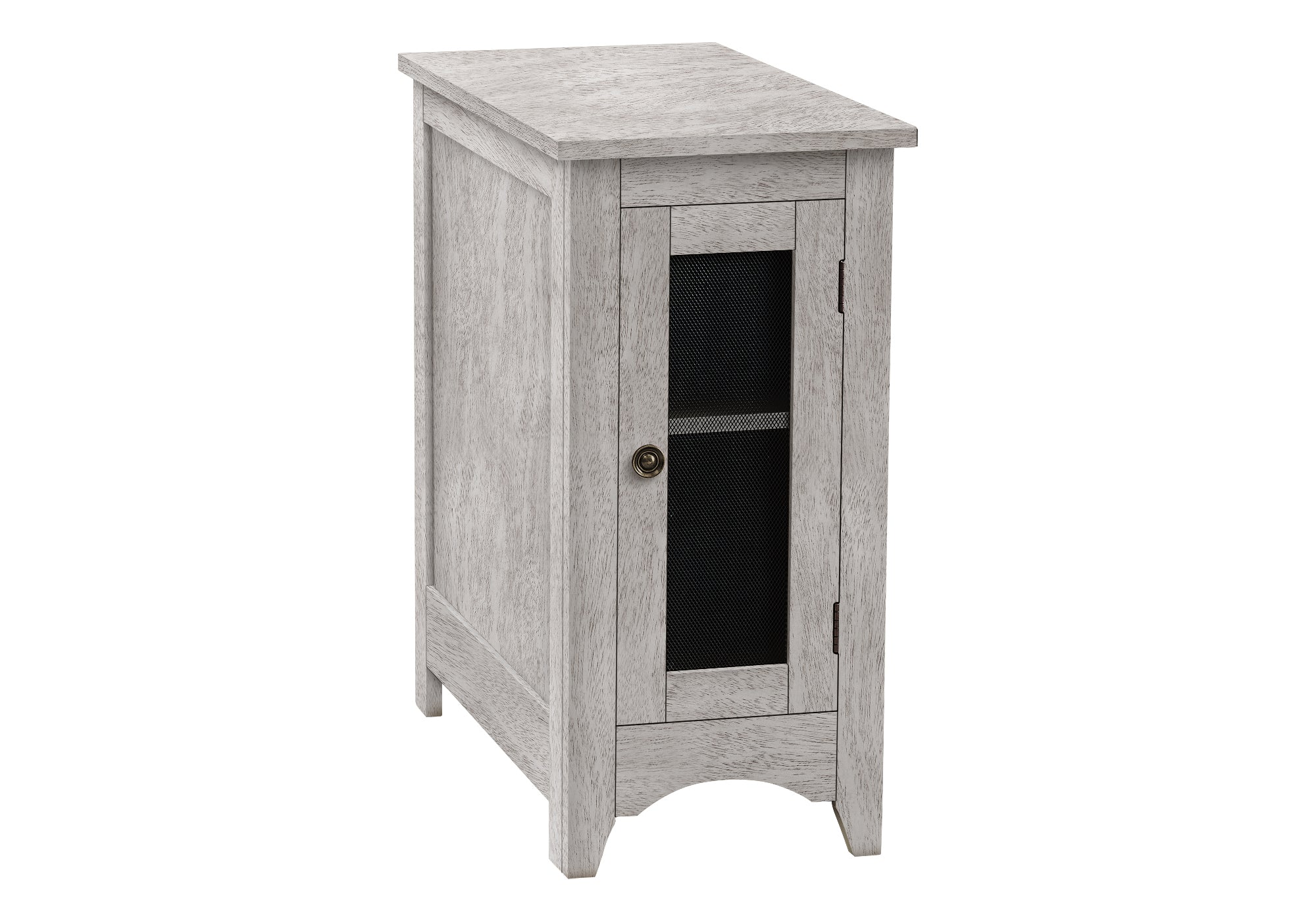 MN-703996    Accent Table, End, Side Table, Narrow, Nightstand, Bedroom, Lamp, Storage, Grey Veneer, Transitional