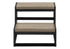 MN-964000    Ladder, Step Stool, Bedroom, Kitchen, Black Metal, Dark Taupe Laminate, Contemporary