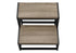 MN-964000    Ladder, Step Stool, Bedroom, Kitchen, Black Metal, Dark Taupe Laminate, Contemporary