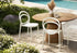 MN-624005    Outdoor Chair, 32"h, Stacking Dining Chair, Patio Chairs, Set Of 4, White, Contemporary, Modern