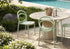 MN-654008    Outdoor Chair, 32"h, Stacking Dining Chair, Patio Chairs, Set Of 4, Sea Green, Contemporary, Modern