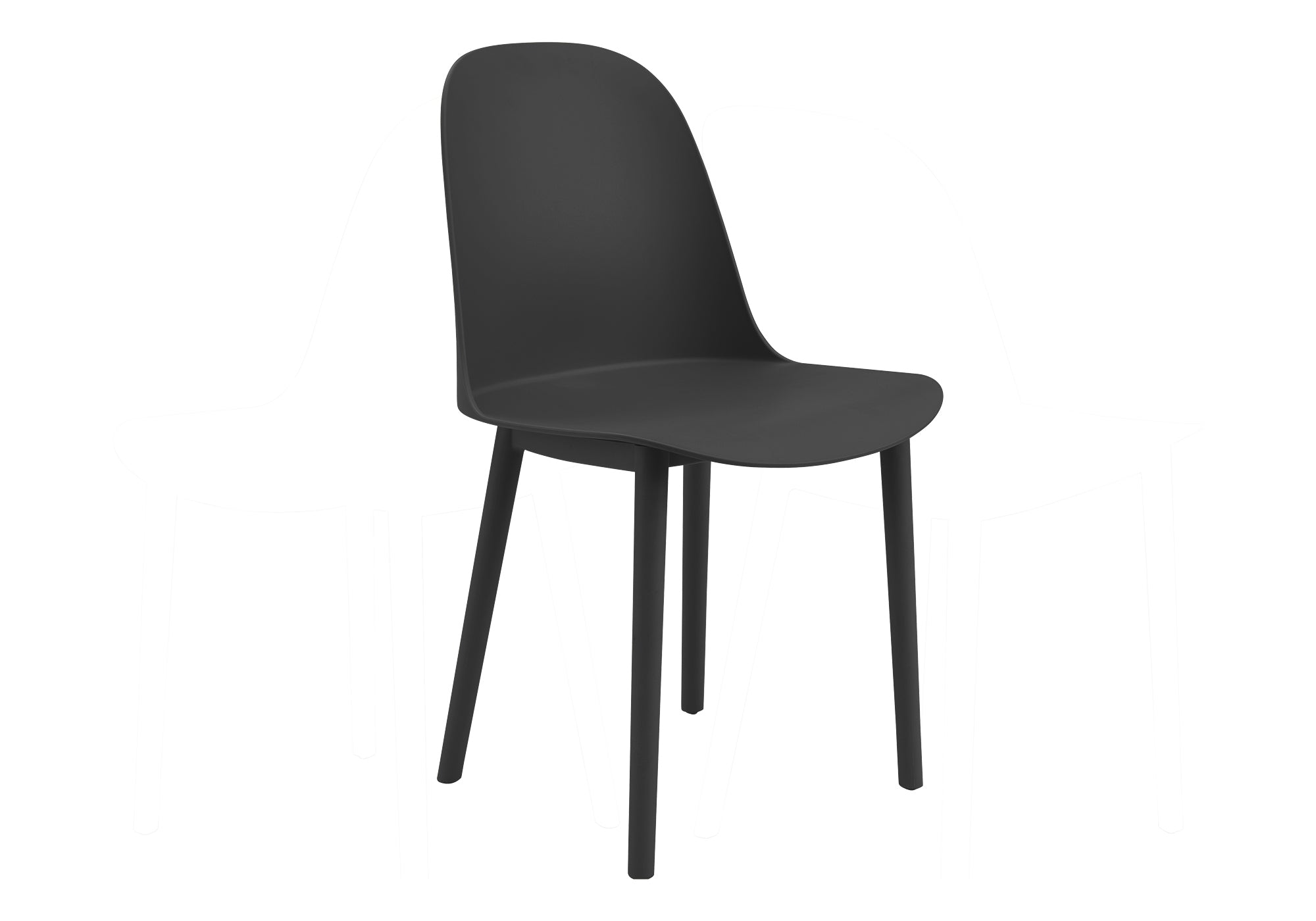 MN-664009    Outdoor Chair, 33"h, Patio Chairs, Set Of 4, Black, Contemporary, Modern