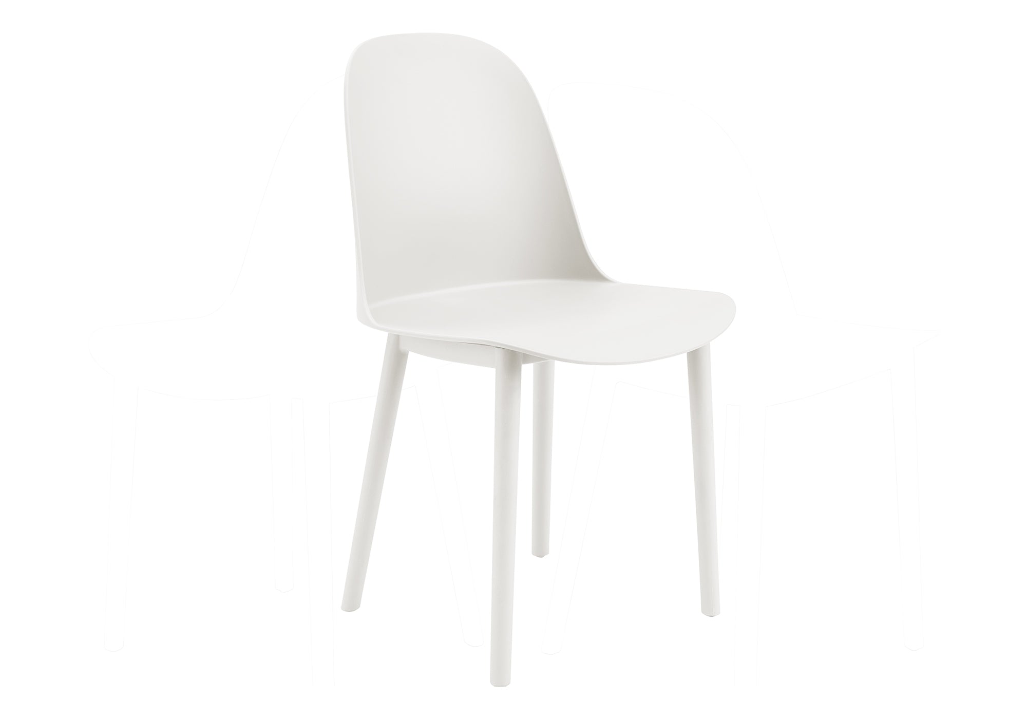 MN-674010    Outdoor Chair, 33"h, Patio Chairs, Set Of 4, White, Contemporary, Modern